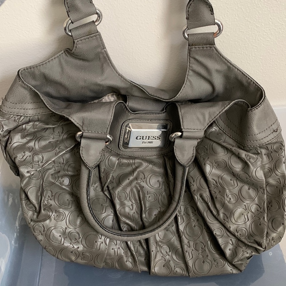 Large Gray Guess bag